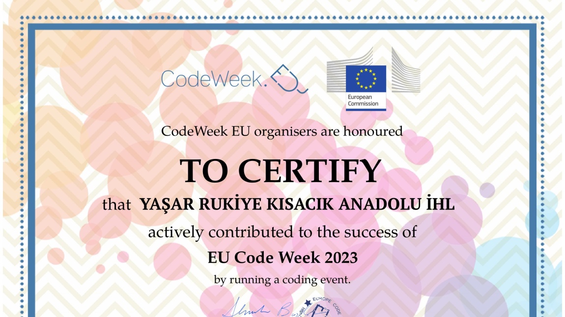 Avrupa Kodlama Haftası (CodeWeek) Etkinliği
